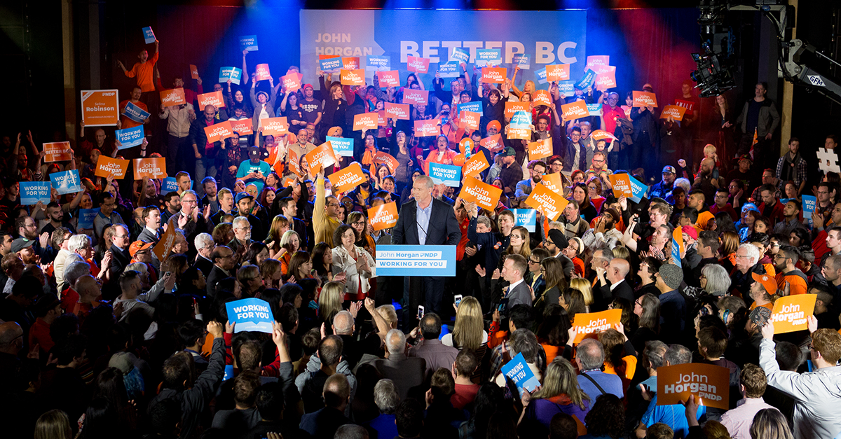 1000 BC NDP-ers turn the historic Commodore Ballroom orange!